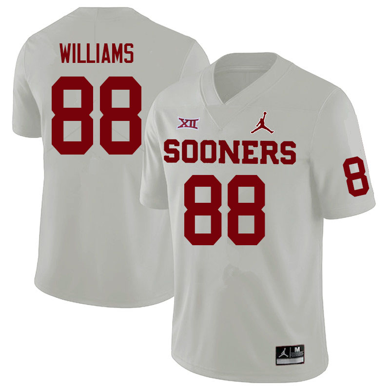 Youth #88 Greydon Williams Oklahoma Sooners College Football Jerseys Sale-White